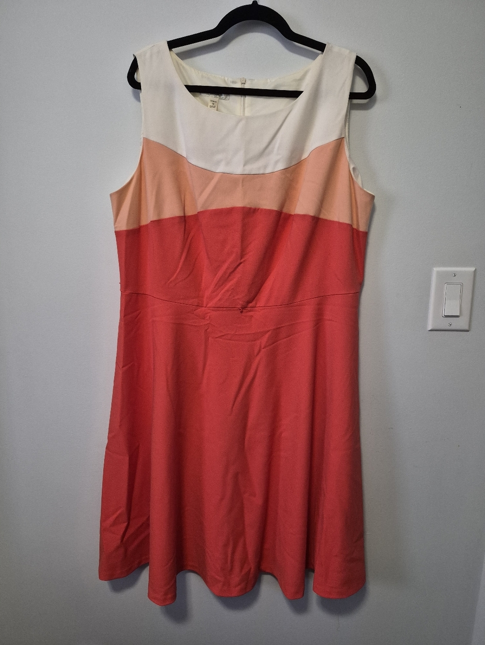 Orangesicle A-line Dress, Plus Size 18 - Picture 2 of 8
